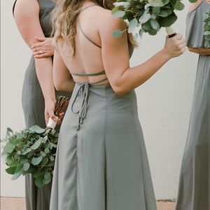 Gray bridesmaids dress